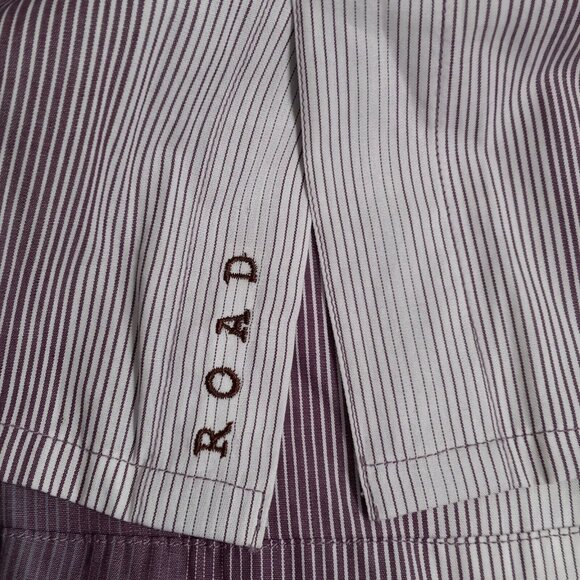 Road Apparel Shirt Men's Medium Designer Button Up Long Sleeve Business Office - Picture 10 of 16